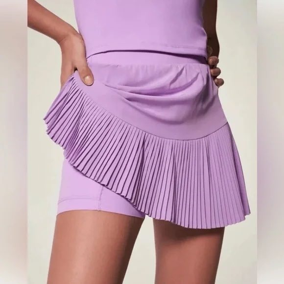 SPANX Pants - Spanx Yes Pleats Skort Athletic Tennis Golf Skirt Shorts Women's Medium Lilac